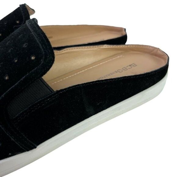 BCBGeneration BCBG Women's Black Genuine Leather Yerra-X Mules Shoes Suede 7.5 - Picture 8 of 16